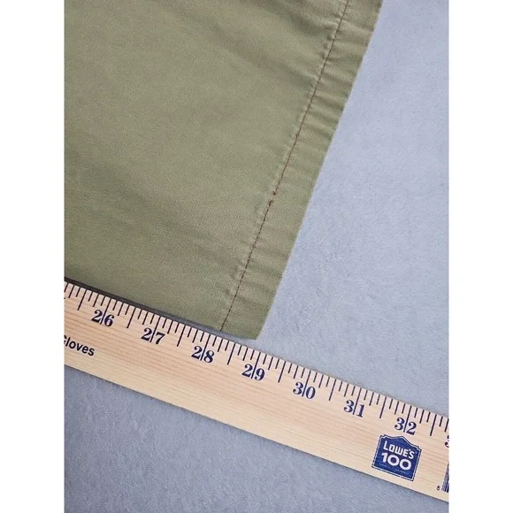 KAVU Pants Men's Size 36x29 Olive 100% Cotton Pockets Flat Front Straight Leg‎ - Picture 12 of 12